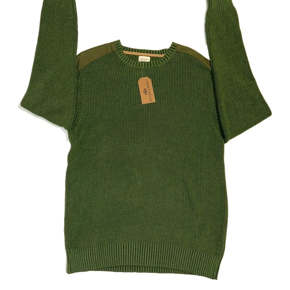 Eight Bell Mens Sweater Pullover Long Sleeve Crew Neck in Green Sz L NEW